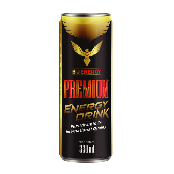 Introducing BU Premium Energy Drink, the ultimate source of revitalization packed in a 500ml can.