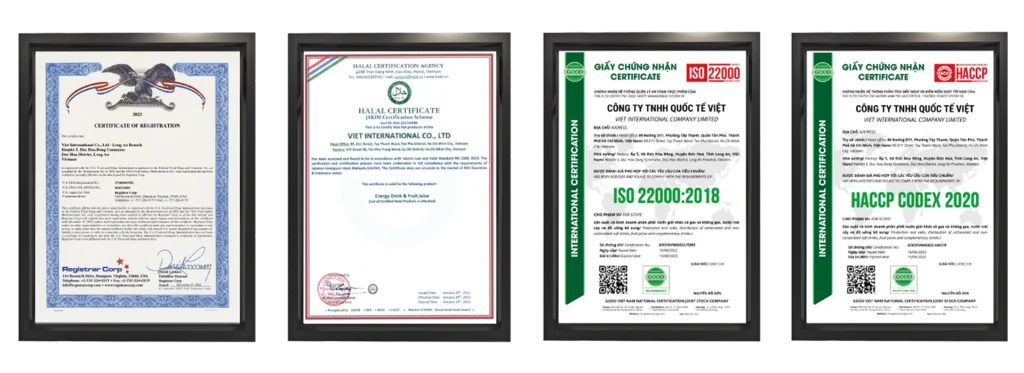 Certificate VietInternational - Beverage Manufacturing