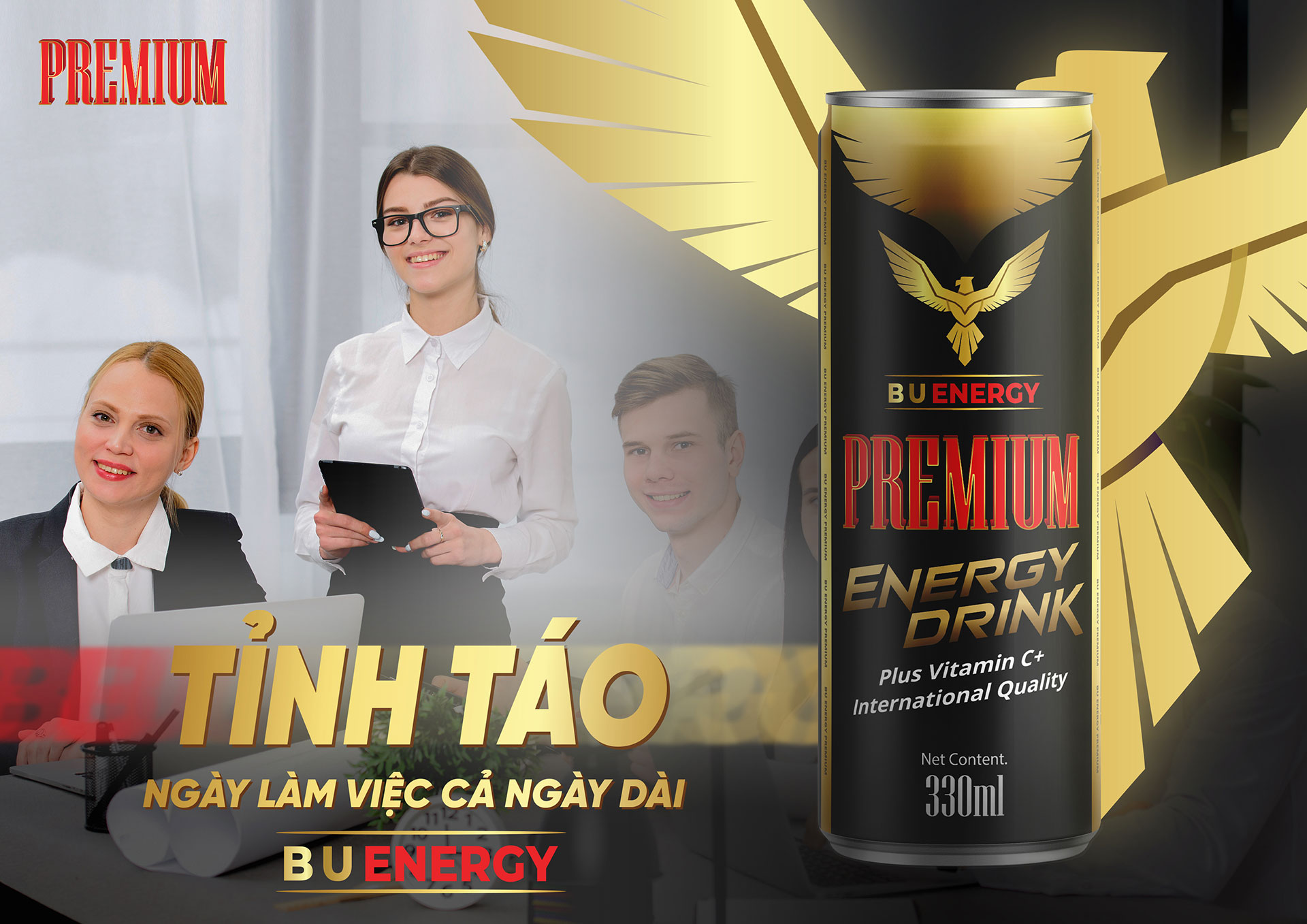 Elevate Your Day with BU Energy Premium 330ml - Energy drink Vietnam